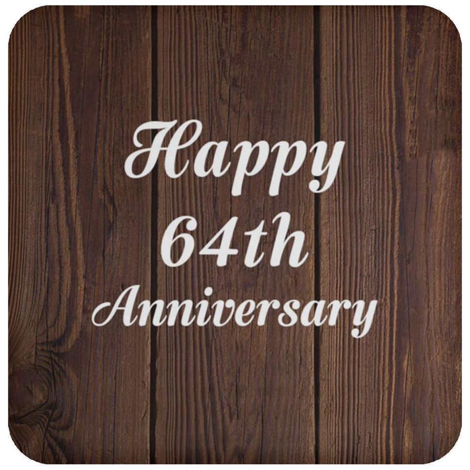Happy 64th Anniversary - Drink Coaster D