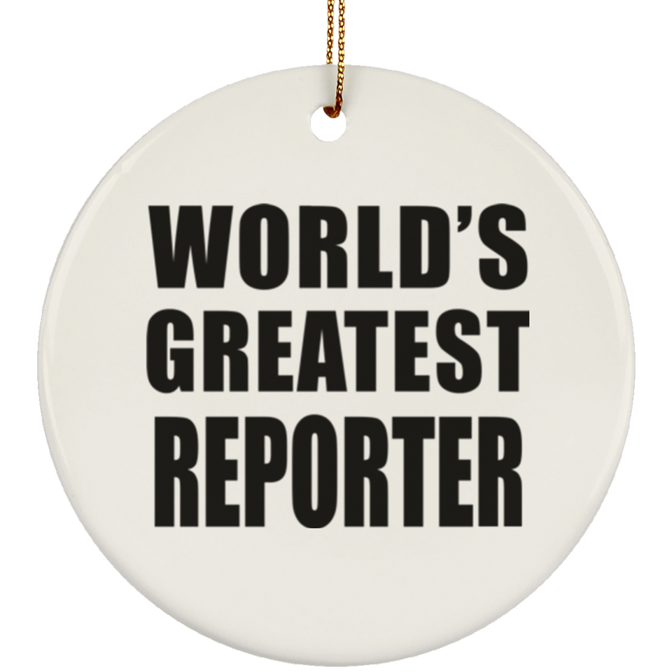 World's Greatest Reporter - Circle Ornament