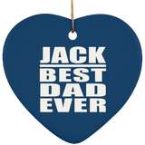 Jack Best Dad Ever - Heart Ornament