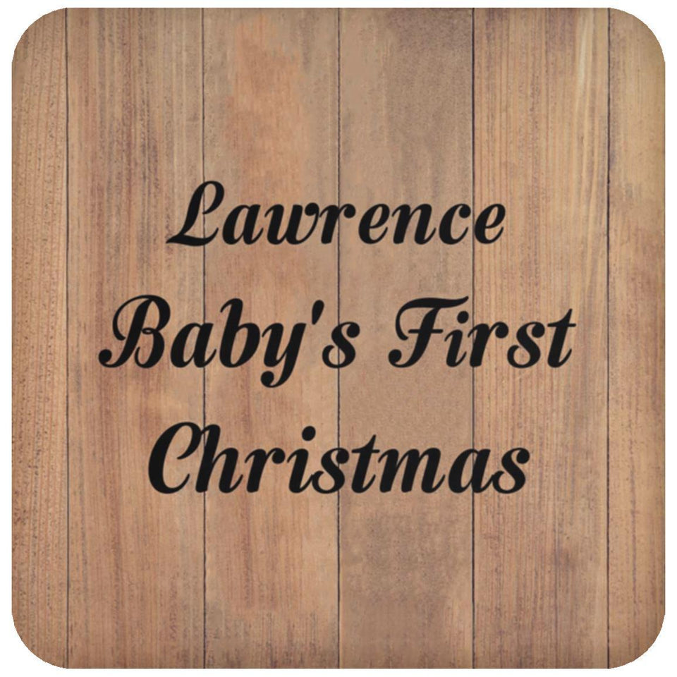Lawrence Baby's First Christmas - Drink Coaster C