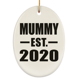 Mummy Established EST. 2020 - Oval Ornament