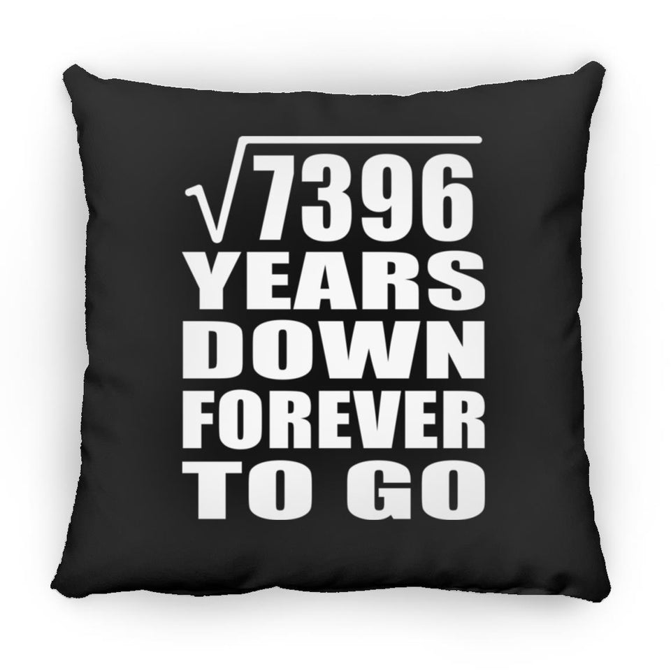 86th Anniversary Square Root of 7396 Years Down Forever To Go - Throw Pillow Black
