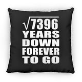 86th Anniversary Square Root of 7396 Years Down Forever To Go - Throw Pillow Black