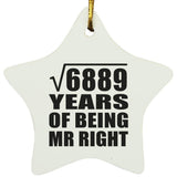 83rd Anniversary Square Root of 6889 Years of Being Mr Right - Star Ornament