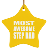 Most Awesome Step Dad - Star Ornament