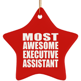 Most Awesome Executive Assistant - Star Ornament