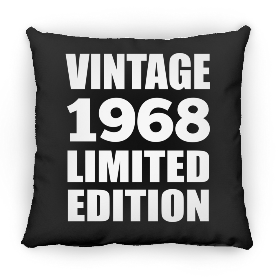 56th Birthday Vintage 1968 Limited Edition - Throw Pillow Black