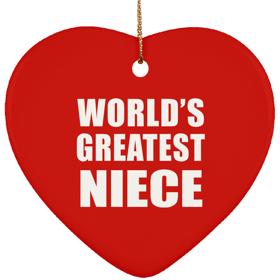World's Greatest Niece - Heart Ornament