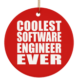 Coolest Software Engineer Ever - Circle Ornament