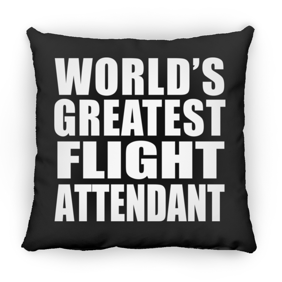 World's Greatest Flight Attendant - Throw Pillow Black