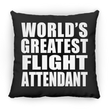 World's Greatest Flight Attendant - Throw Pillow Black