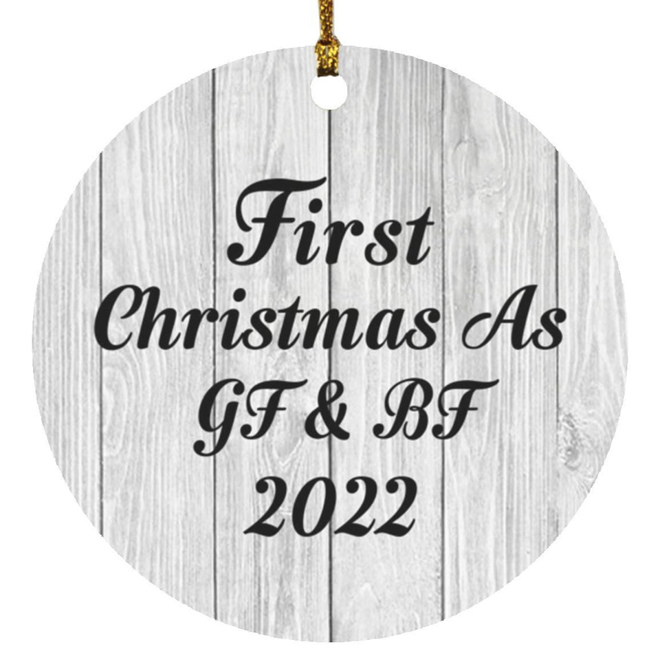 First Christmas As Gf & Bf 2022 - Circle Ornament F