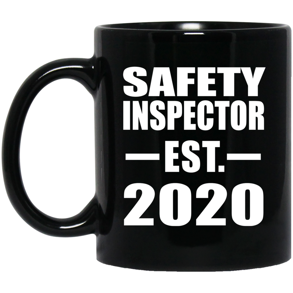 Safety Inspector Established EST. 2020 - 11oz Coffee Mug Black