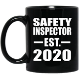 Safety Inspector Established EST. 2020 - 11oz Coffee Mug Black
