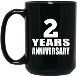 2nd Anniversary 2 Years - 15 Oz Coffee Mug Black