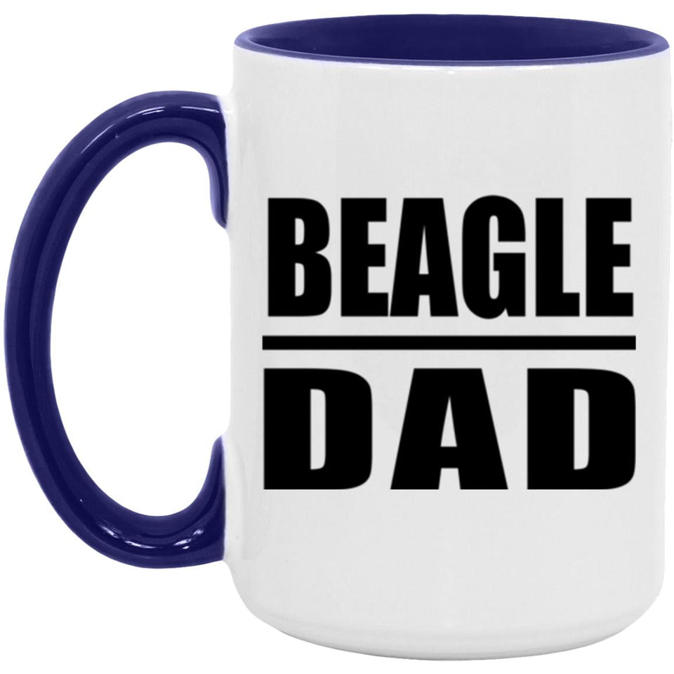 Beagle Dad - 15oz Accent Mug Purple