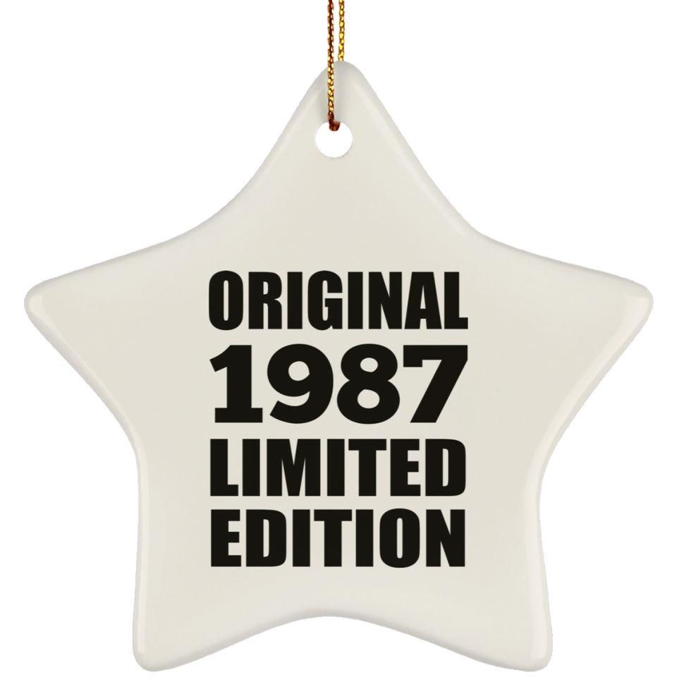 37th Birthday Original 1987 Limited Edition - Star Ornament