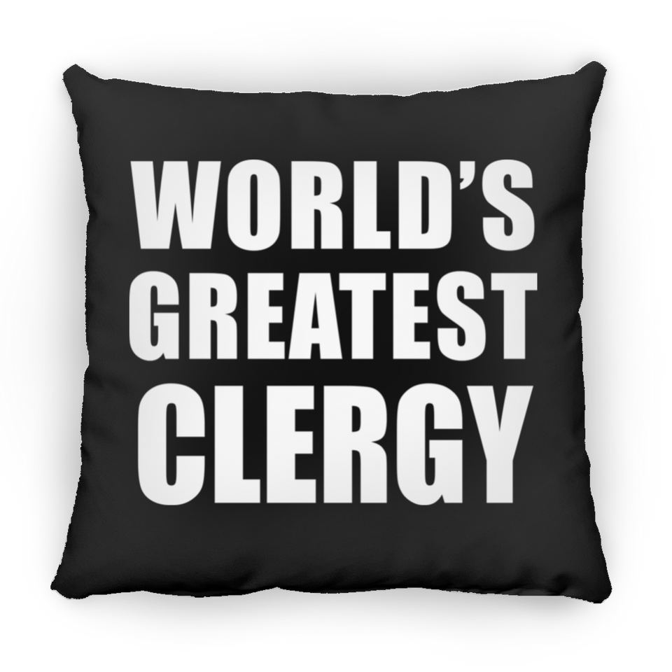 World's Greatest Clergy - Throw Pillow Black