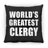 World's Greatest Clergy - Throw Pillow Black