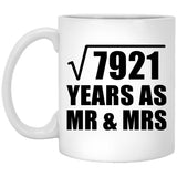89th Anniversary Square Root of 7921 Years As Mr & Mrs - 11oz Coffee Mug