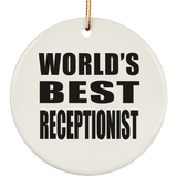 World's Best Receptionist - Circle Ornament