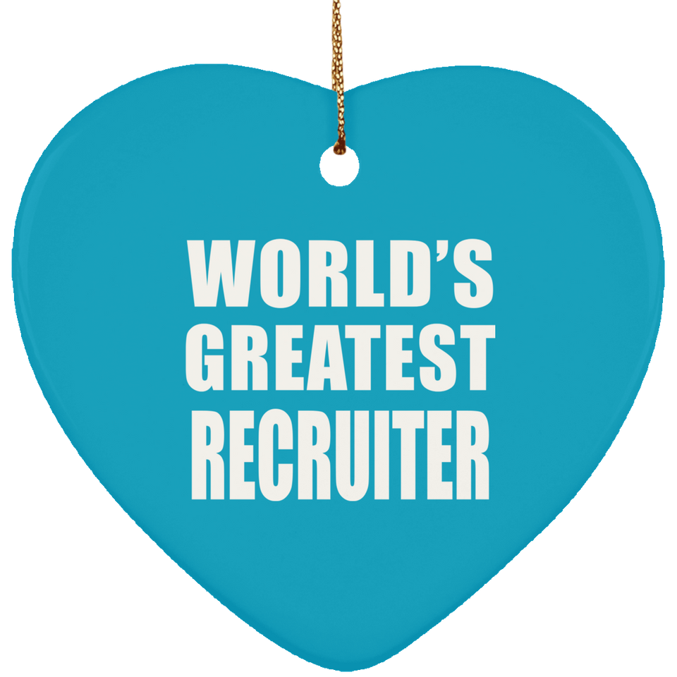 World's Greatest Recruiter - Heart Ornament