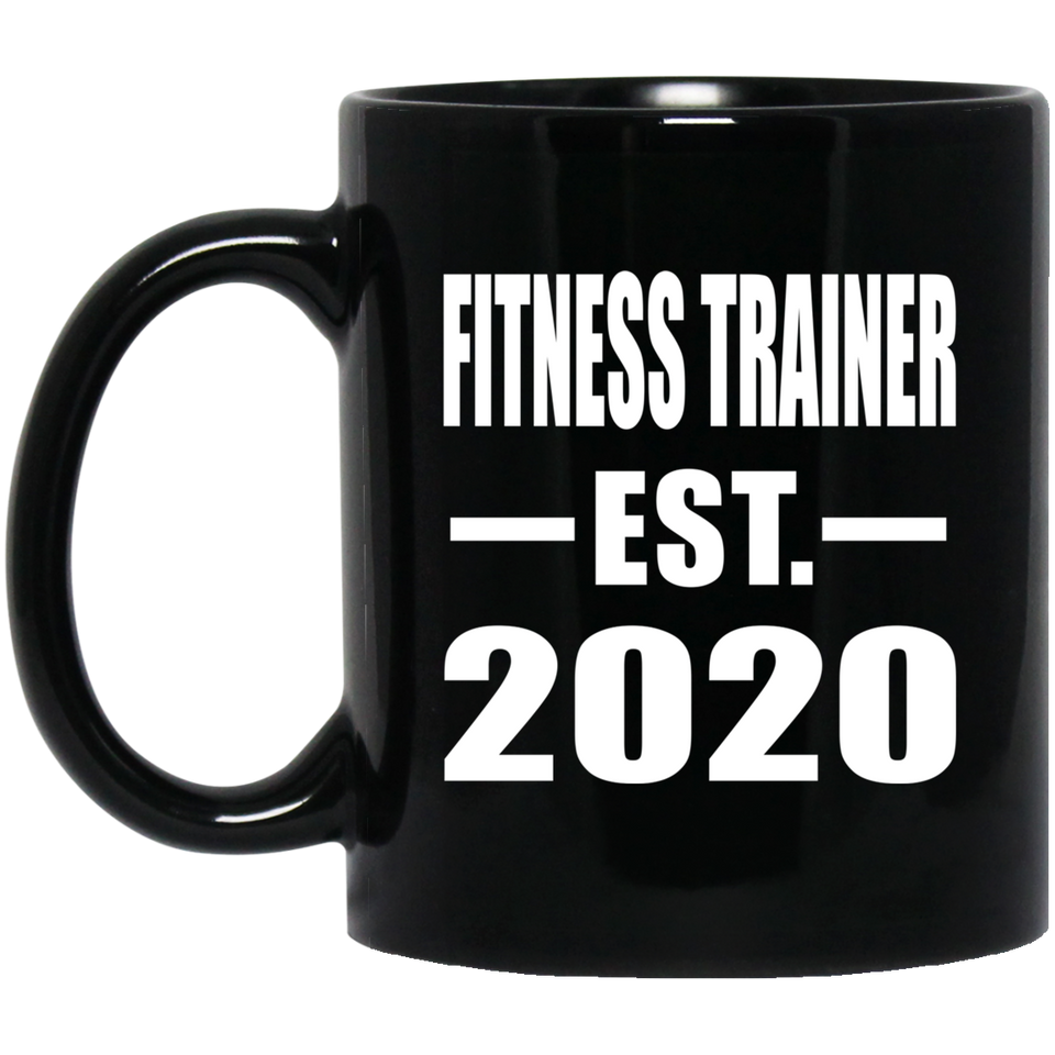 Fitness Trainer Established EST. 2020 - 11oz Coffee Mug Black