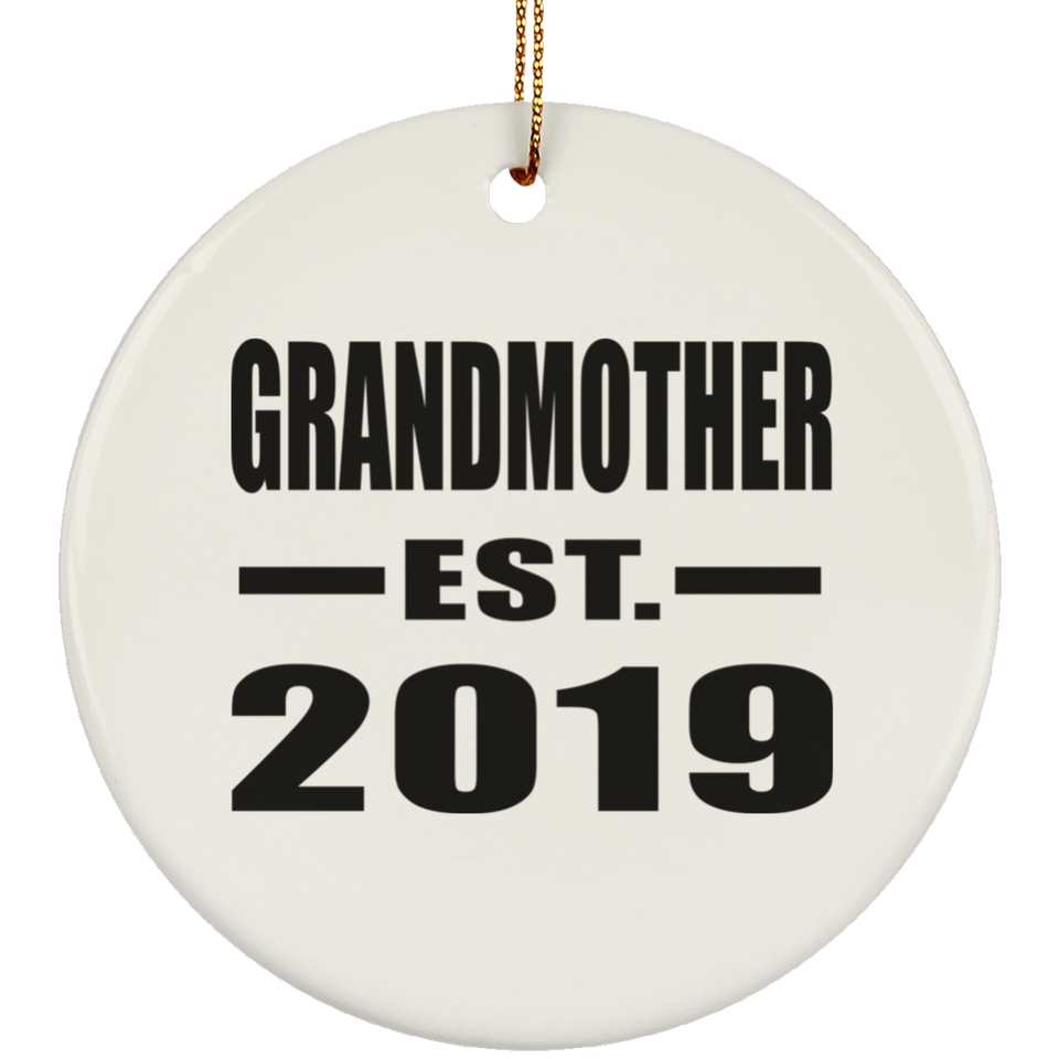 Grandmother Established EST. 2019 - Circle Ornament