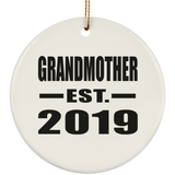 Grandmother Established EST. 2019 - Circle Ornament