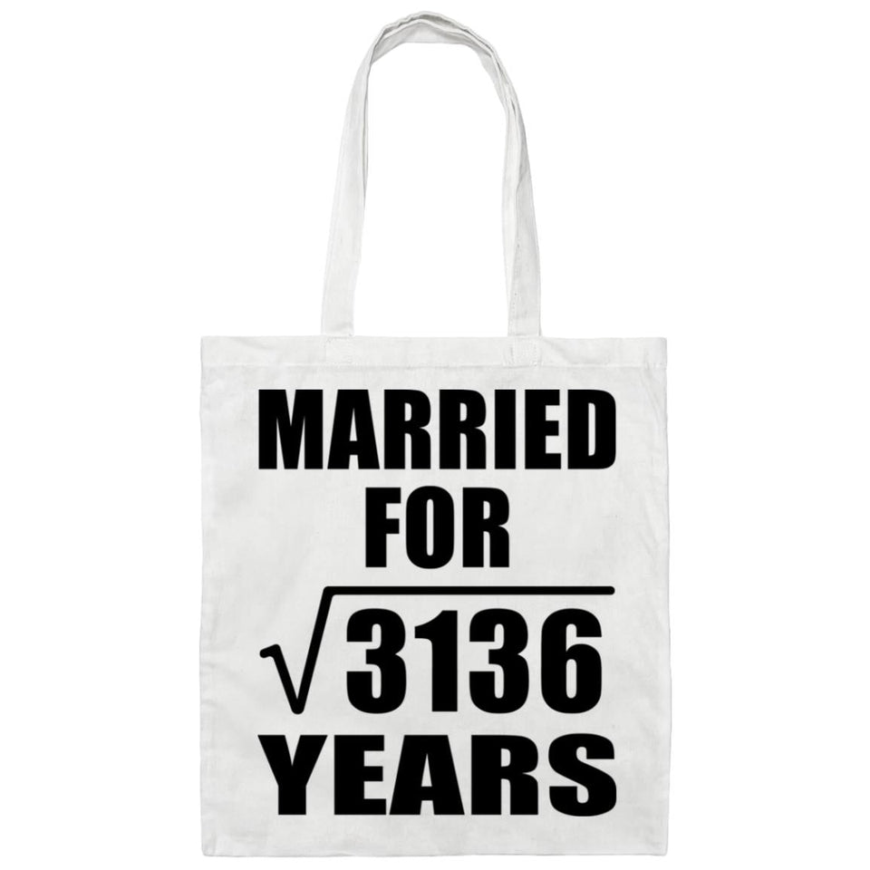 56th Anniversary Married For Square Root of 3136 Years - Tote Bag White