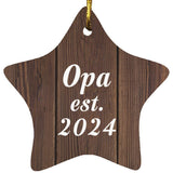 Opa Established Est. 2024 - Star Ornament D