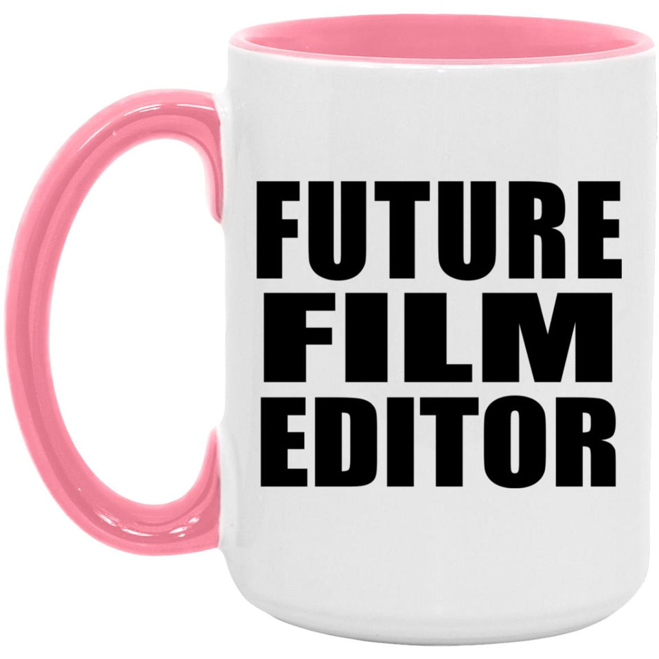 Future Film Editor - 15oz Accent Mug Pink