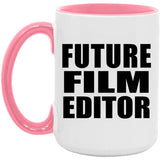Future Film Editor - 15oz Accent Mug Pink