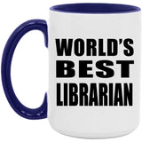 World's Best Librarian - 15oz Accent Mug Purple