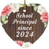 School Principal Since 2024 - Heart Ornament A