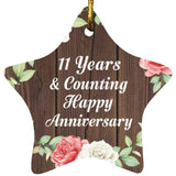 Happy 11th Anniversary 11 Years & Counting - Star Ornament A