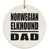 Norwegian Elkhound Dad - Circle Ornament