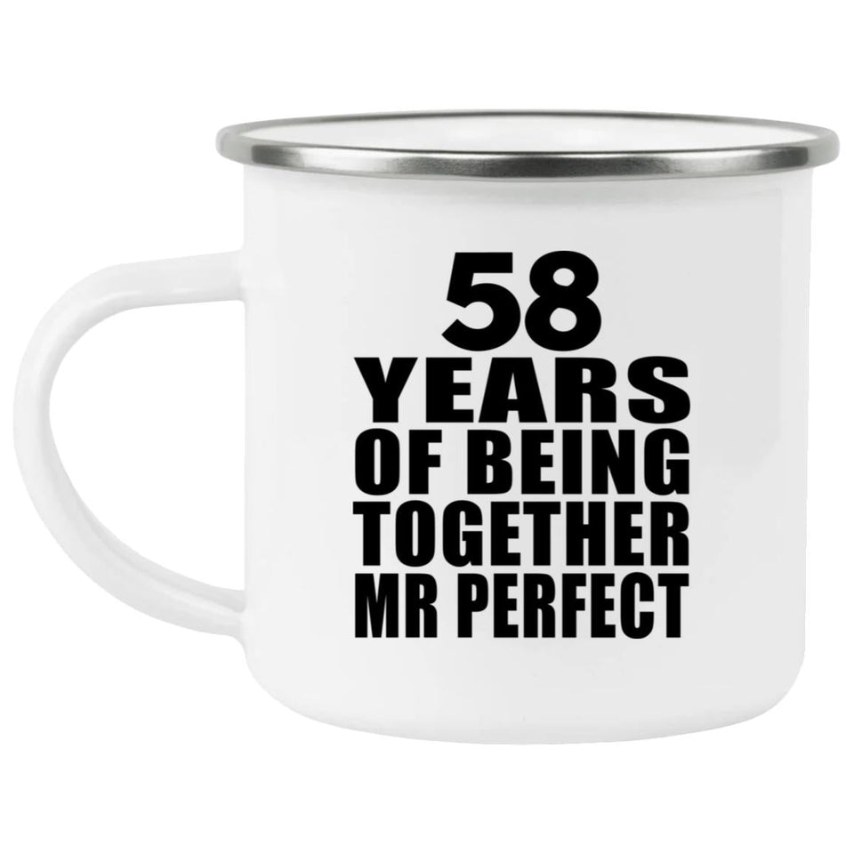 58th Anniversary 58 Years Of Being Mr Perfect - 12oz Camping Mug