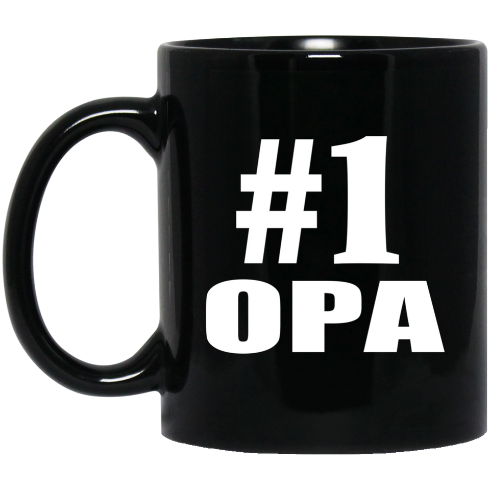 Number One #1 Opa - 11 Oz Coffee Mug Black