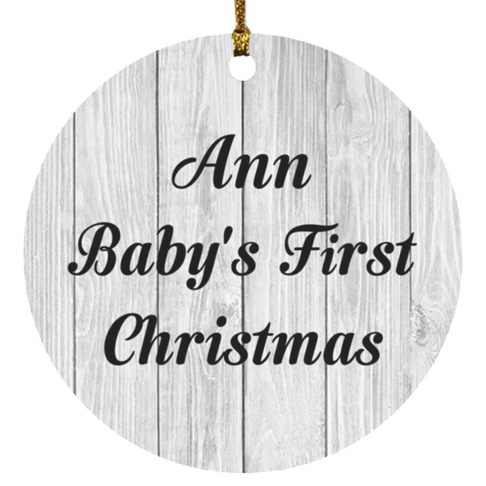 Ann Baby's First Christmas - Circle Ornament F