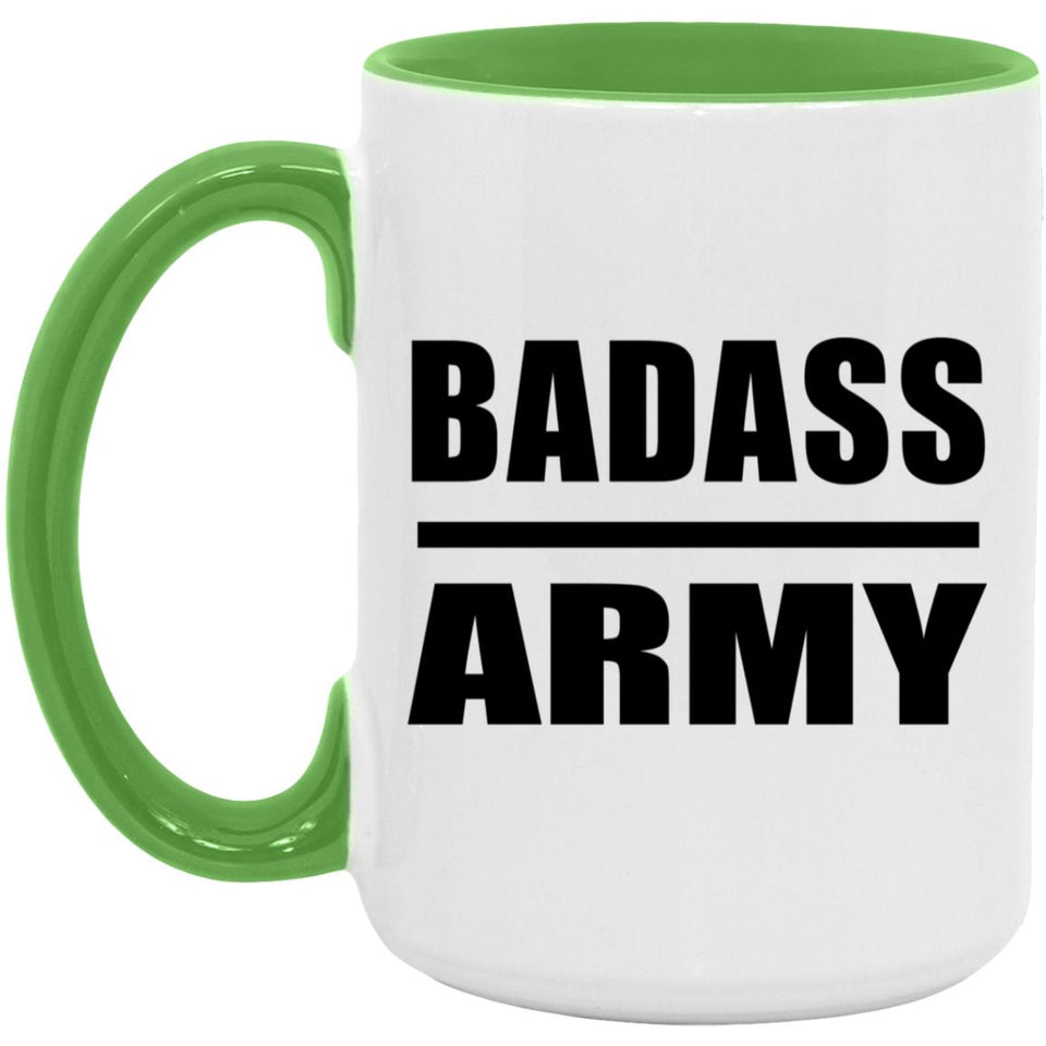 Badass Army - 15oz Accent Mug Green