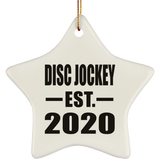 Disc Jockey Established EST. 2020 - Star Ornament