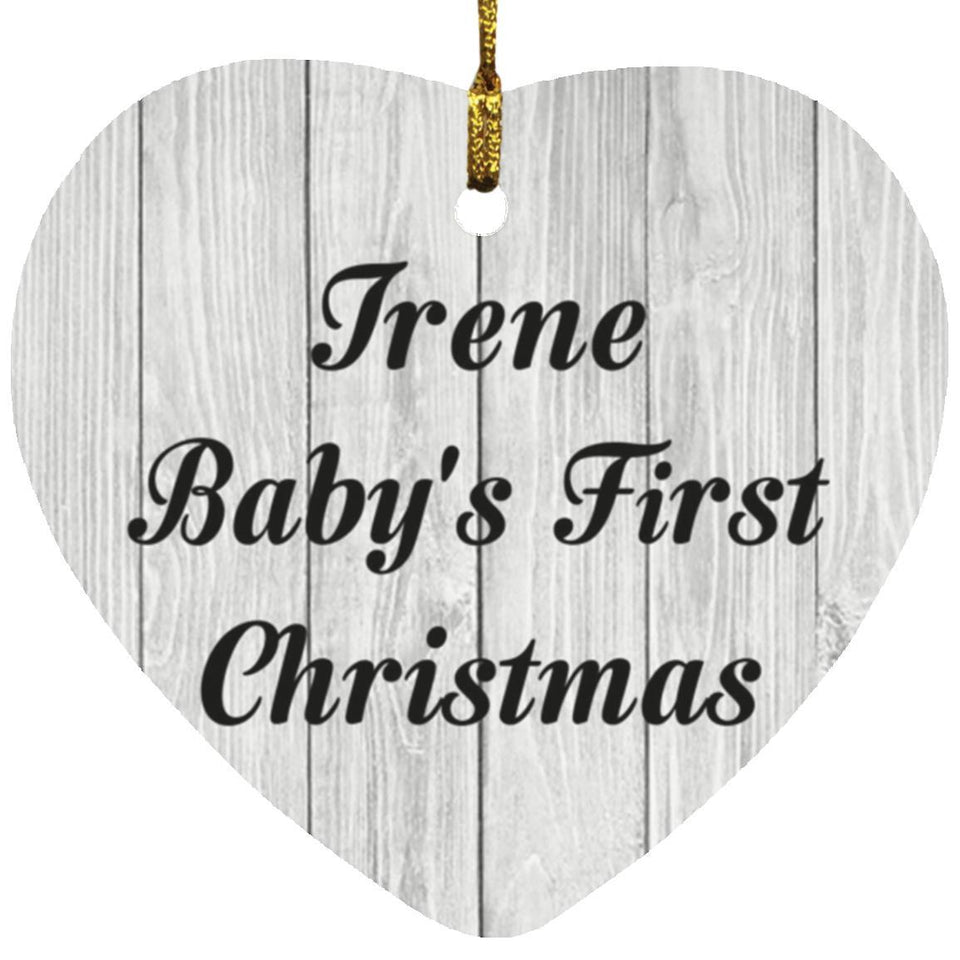Irene Baby's First Christmas - Heart Ornament F