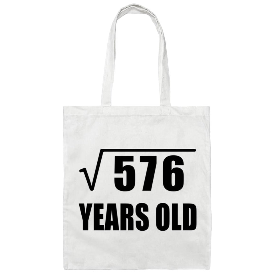 24th Birthday Square Root of 576 Years Old - Tote Bag White