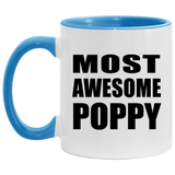 Most Awesome Poppy - 11oz Accent Mug Blue