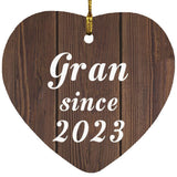 Gran Since 2023 - Heart Ornament D