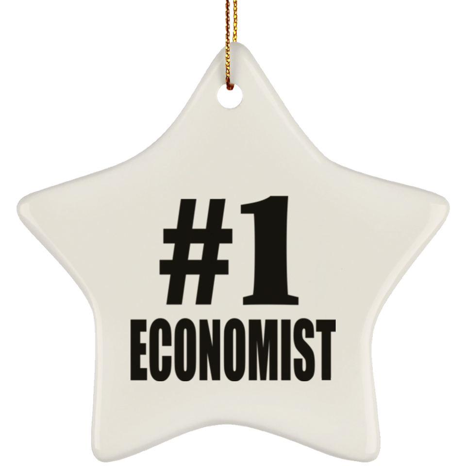 Number One #1 Economist - Star Ornament