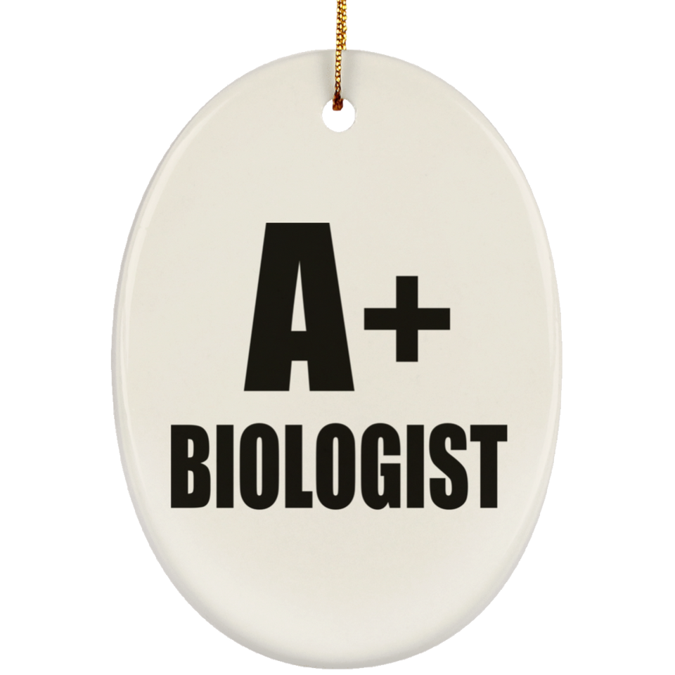 A+ Biologist - Oval Ornament