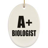 A+ Biologist - Oval Ornament