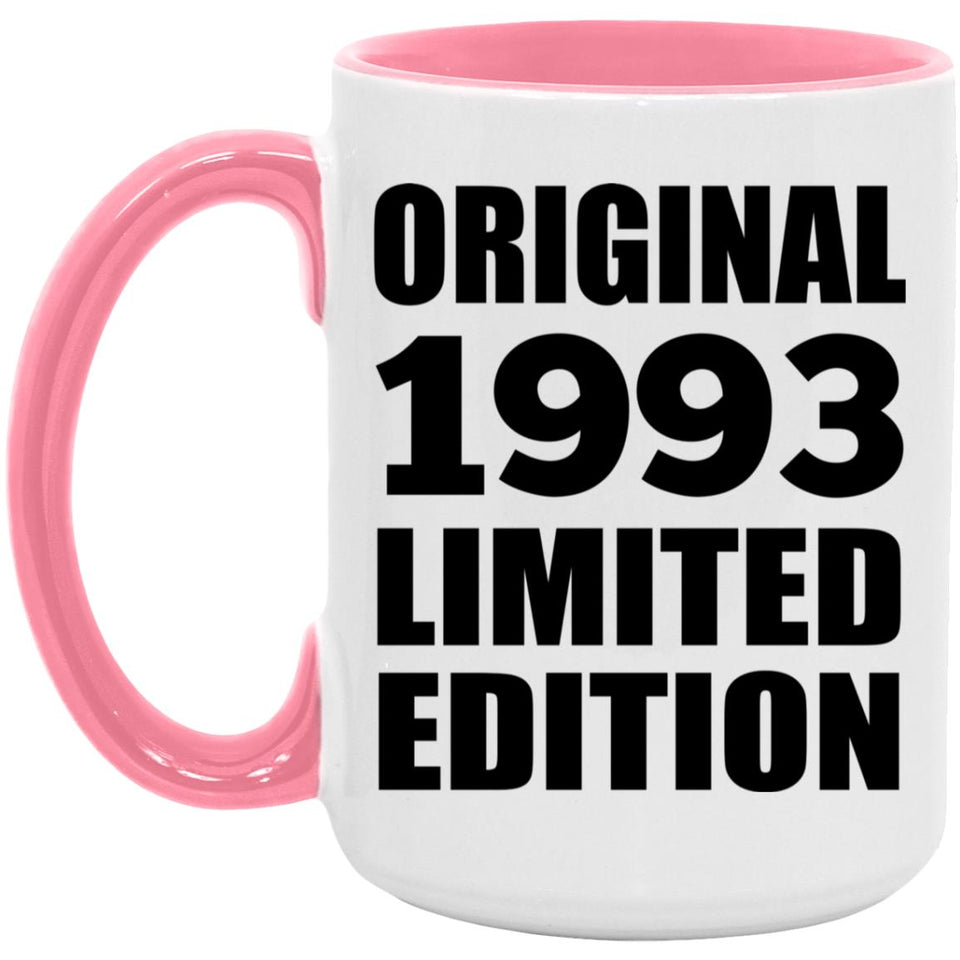 31st Birthday Original 1993 Limited Edition - 15oz Accent Mug Pink